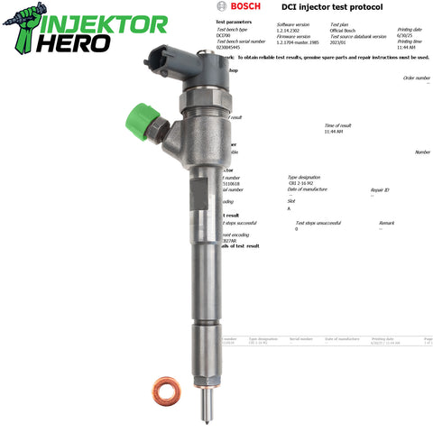 0445110618 BOSCH EINSPRITZDUSE INJEKTOR OPEL CORSA 1.3 CDTI 55255408